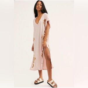 Free People Sunshine maxi t-shirt dress dusty pink - sz S